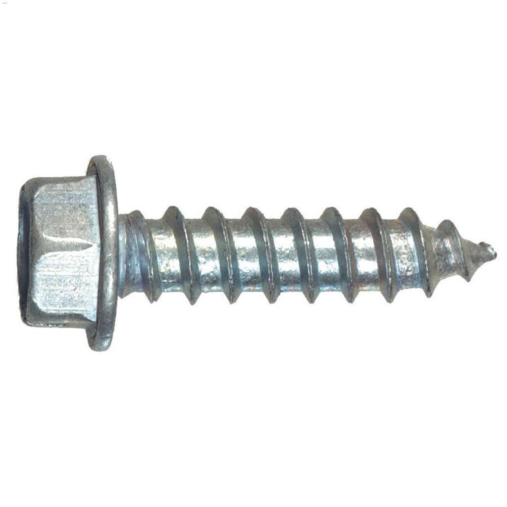 #8 x 1-1/4" Zinc Plated HWH Sheet Metal Screw-6/Pack