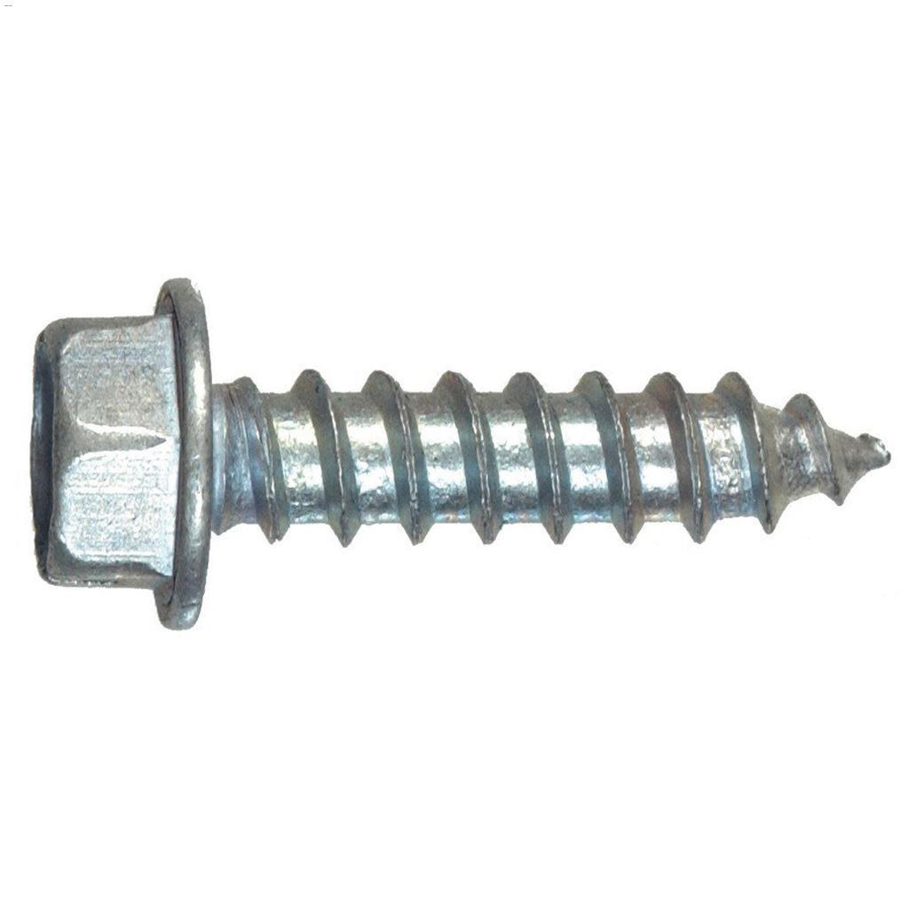 #10 x 1-1/4" Zinc Plated HWH Sheet Metal Screw-6/Pack