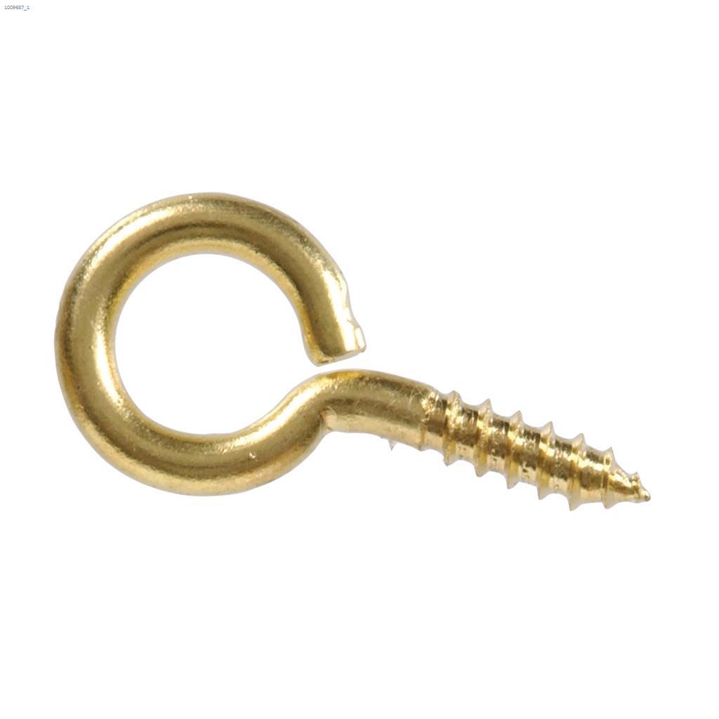 0.08" x 1-1/16" Solid Brass Eye Screw-6/Pack