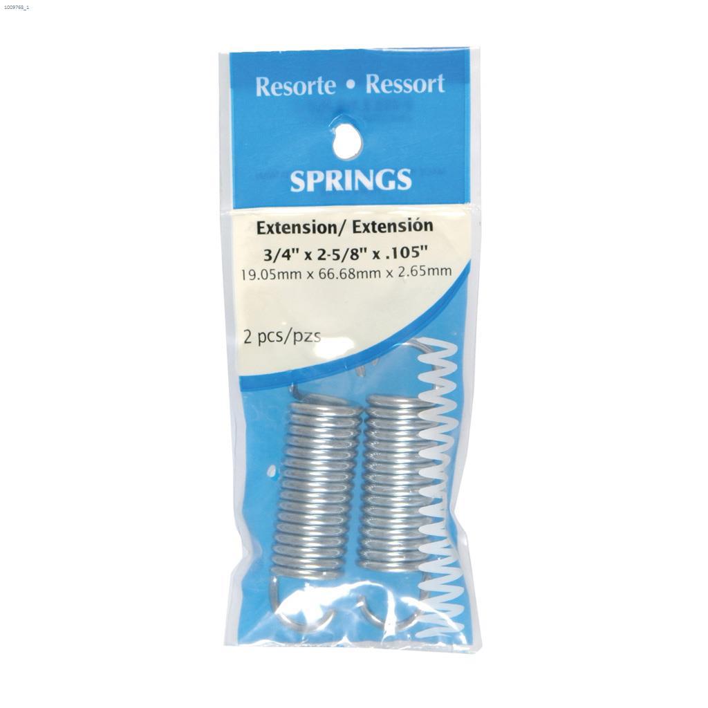 3/4" x 2-5/8" Zinc Plated Extension Spring-1/Pack