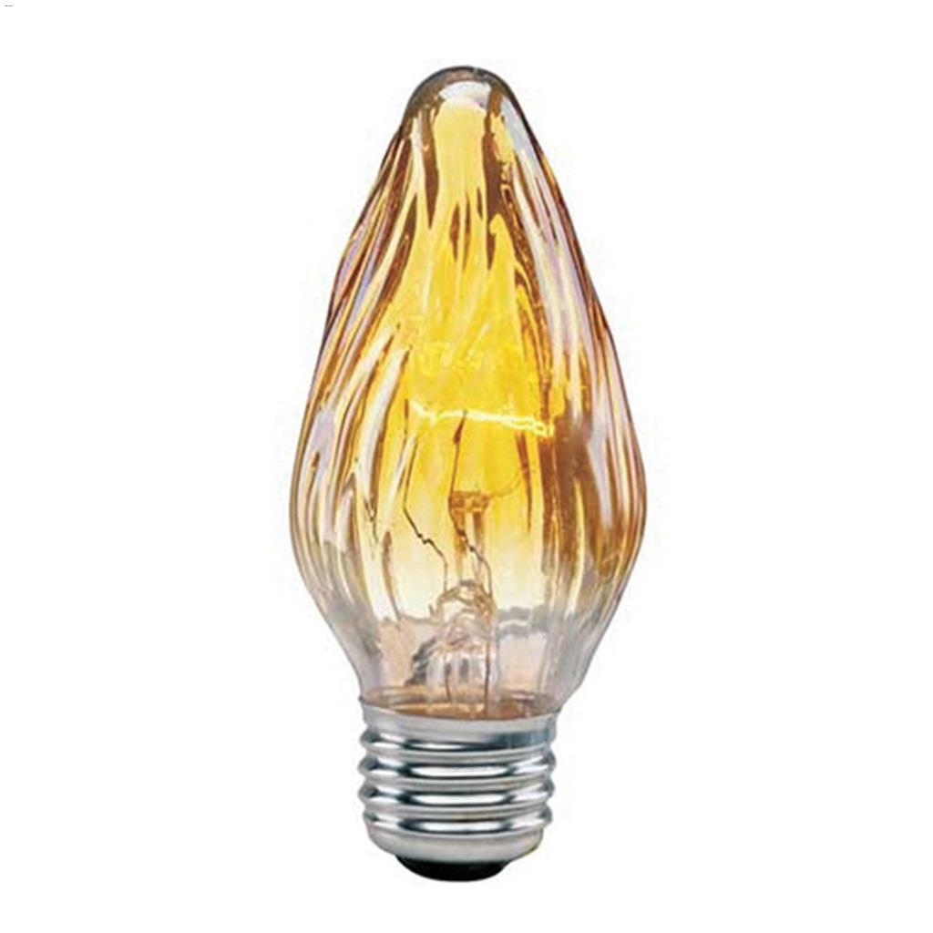 F15 40W Amber Flame Incandescent Light Bulb-2/Pack