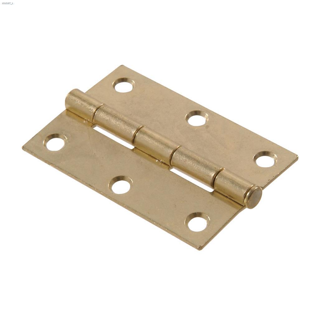 2-1/2" Brass Plated Removable Pin Light Narrow Hinge-2/Pack