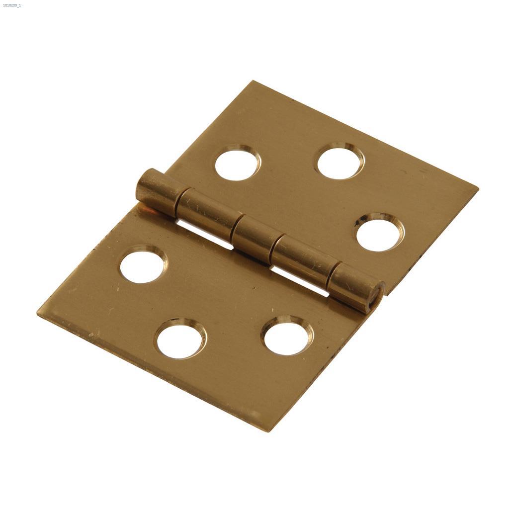 1-1/2" x 2" Bright Brass Solid Brass Desk Hinge-2/Pack