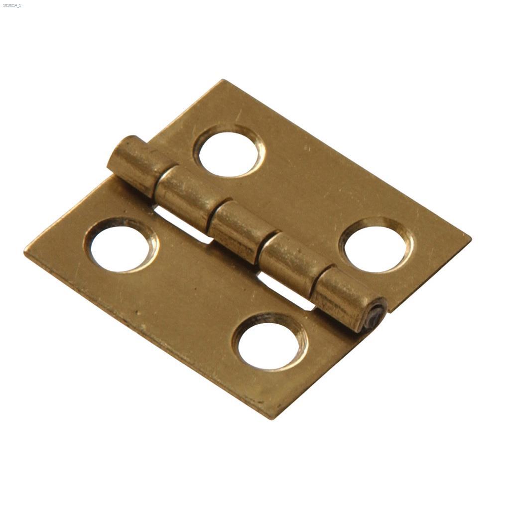 3/4" x 11/16" Bright Brass Solid Brass Medium Hinge-4/Pack