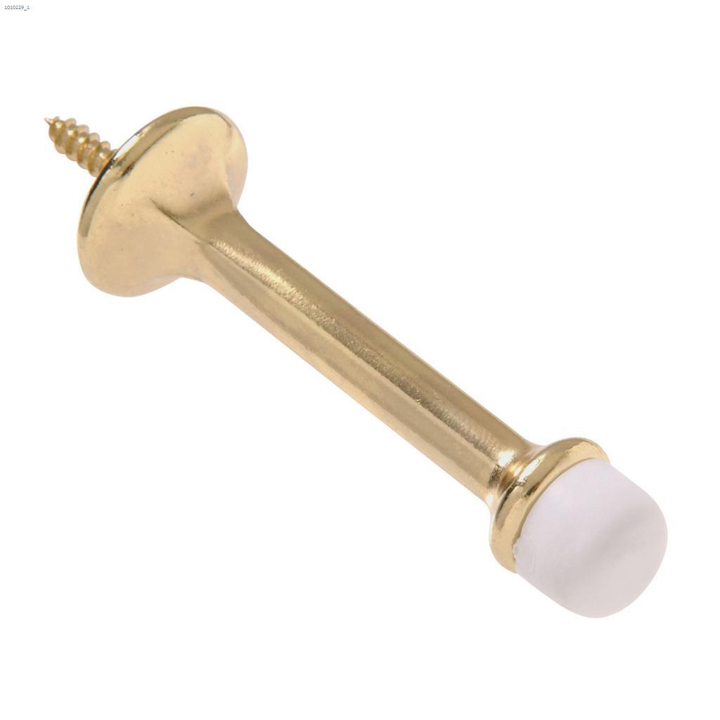 3" Brass Plated Standard Rigid Door Stop-2/Pack