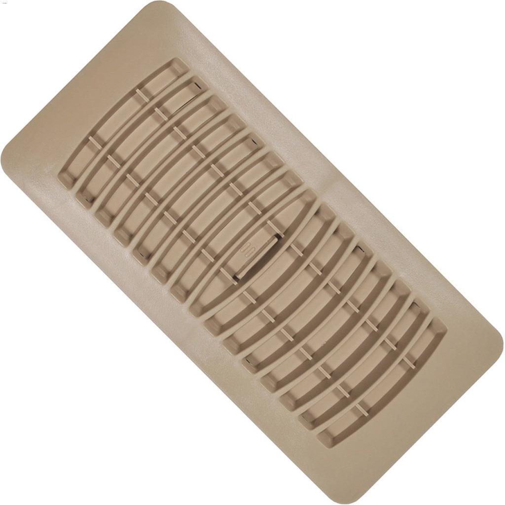 4" x 10" Taupe Louvered Design Floor Register