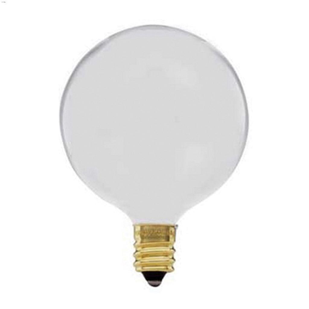 G16.5 25W Small Base White Incandescent Bulb-2/Pack