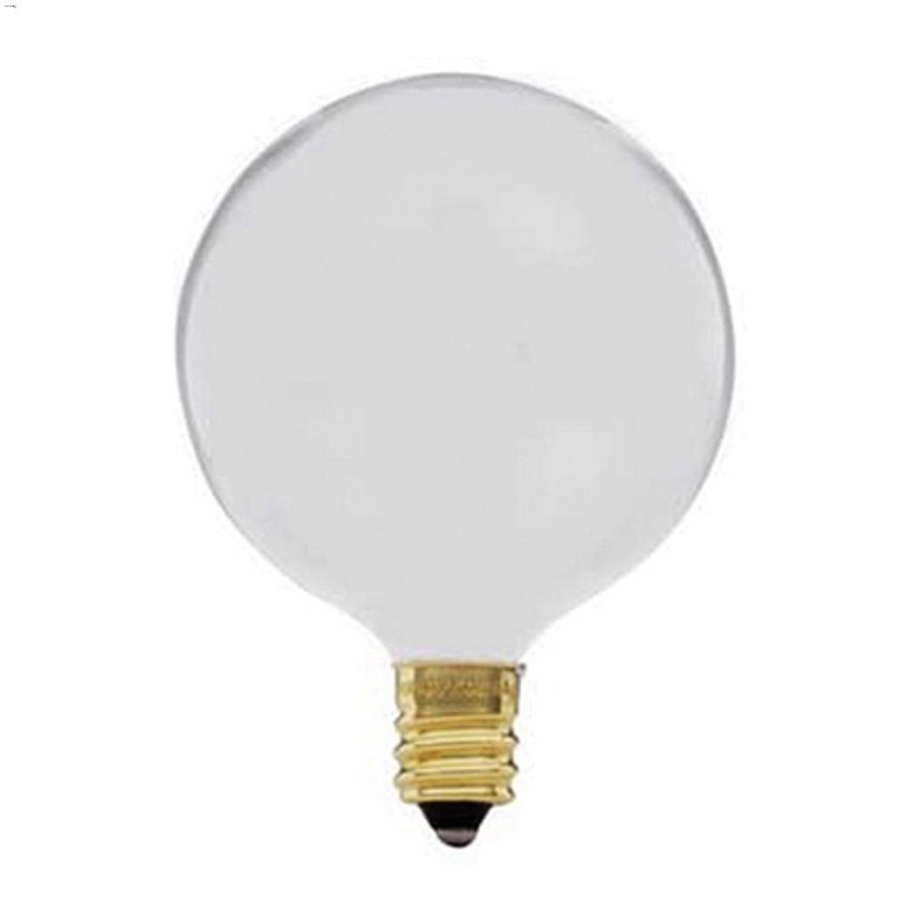 G16.5 40W Small Base White Incandescent Bulb-2/Pack