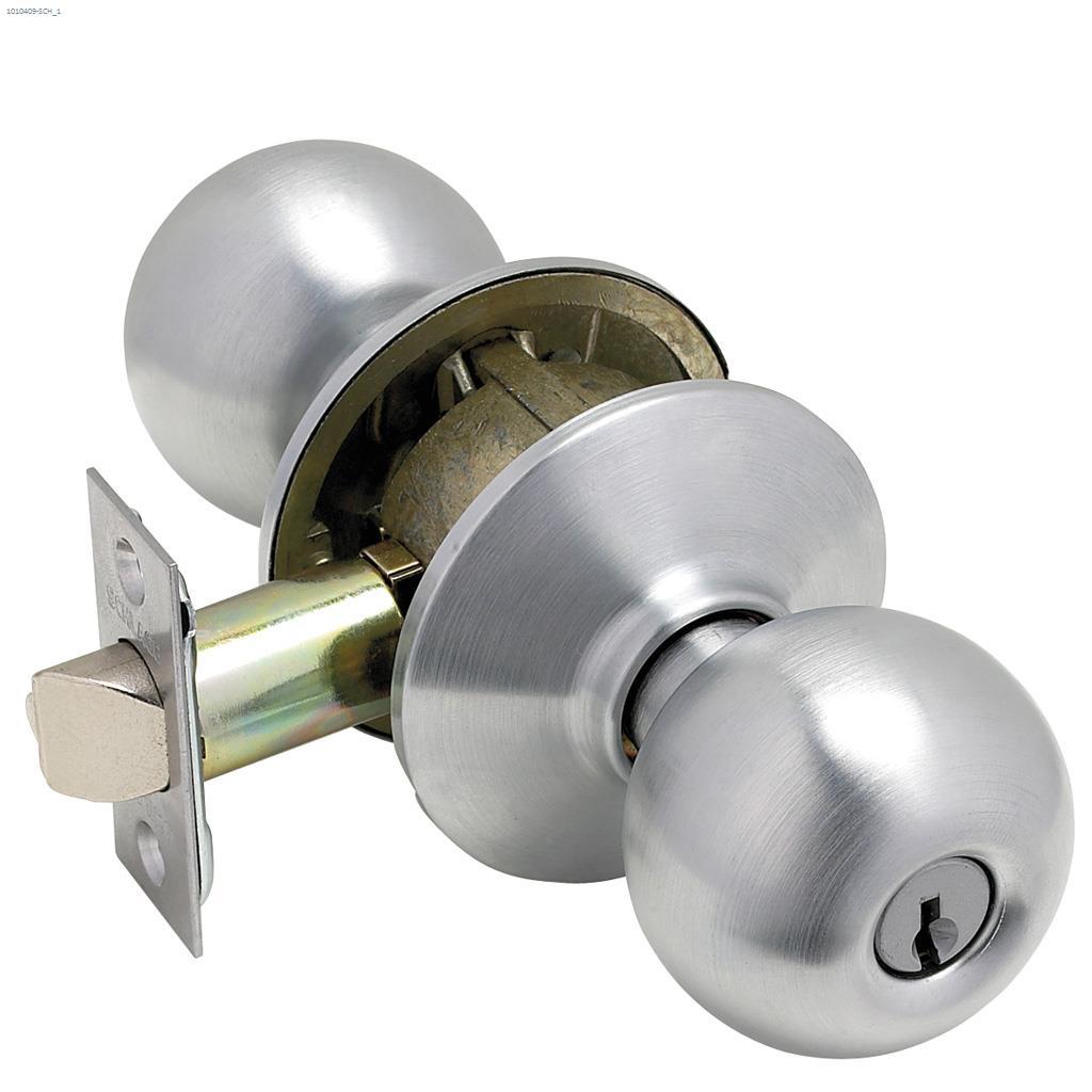 Orbit Entry Knob Satin Chrome