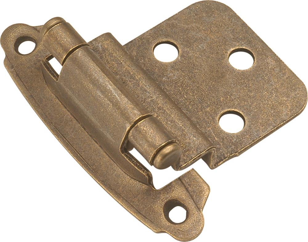 3/8" Inset/Offset Windover Antique Steel Self-Closing Hinge