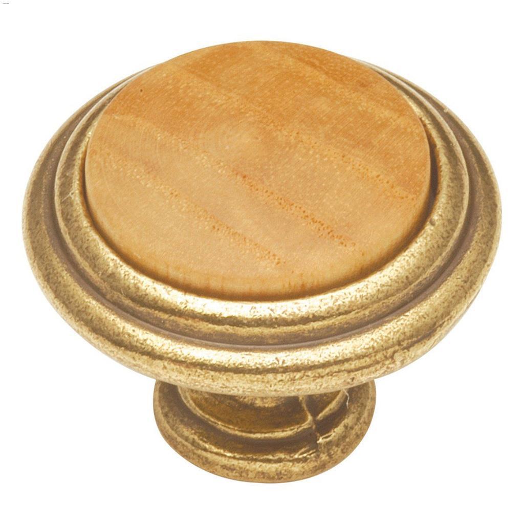 1-1/4" Oak Woodgrain Door Knob