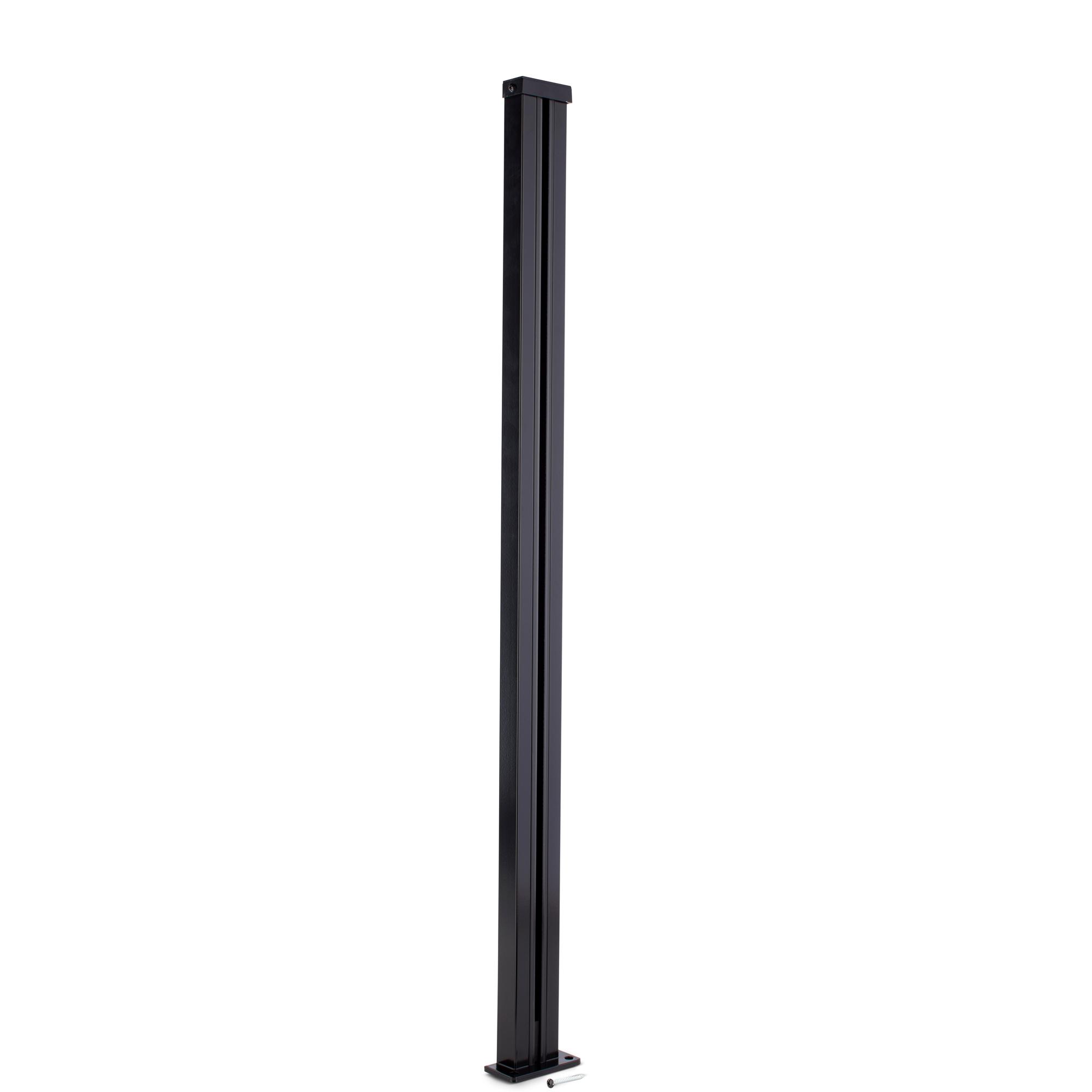 42" Black Scenic Wall Post For 10mm Glass