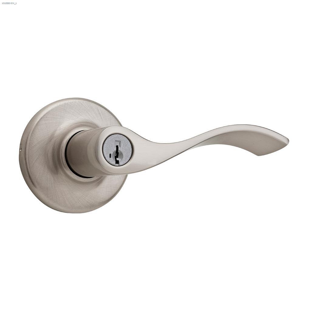 Levier d'entrée Belmont, nickel satiné