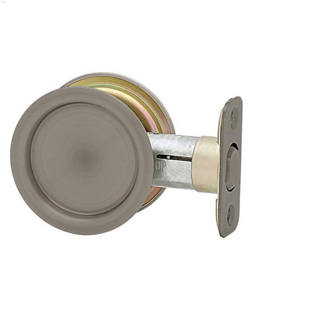 Pocket Door Lock Round Passage Antique Nickel