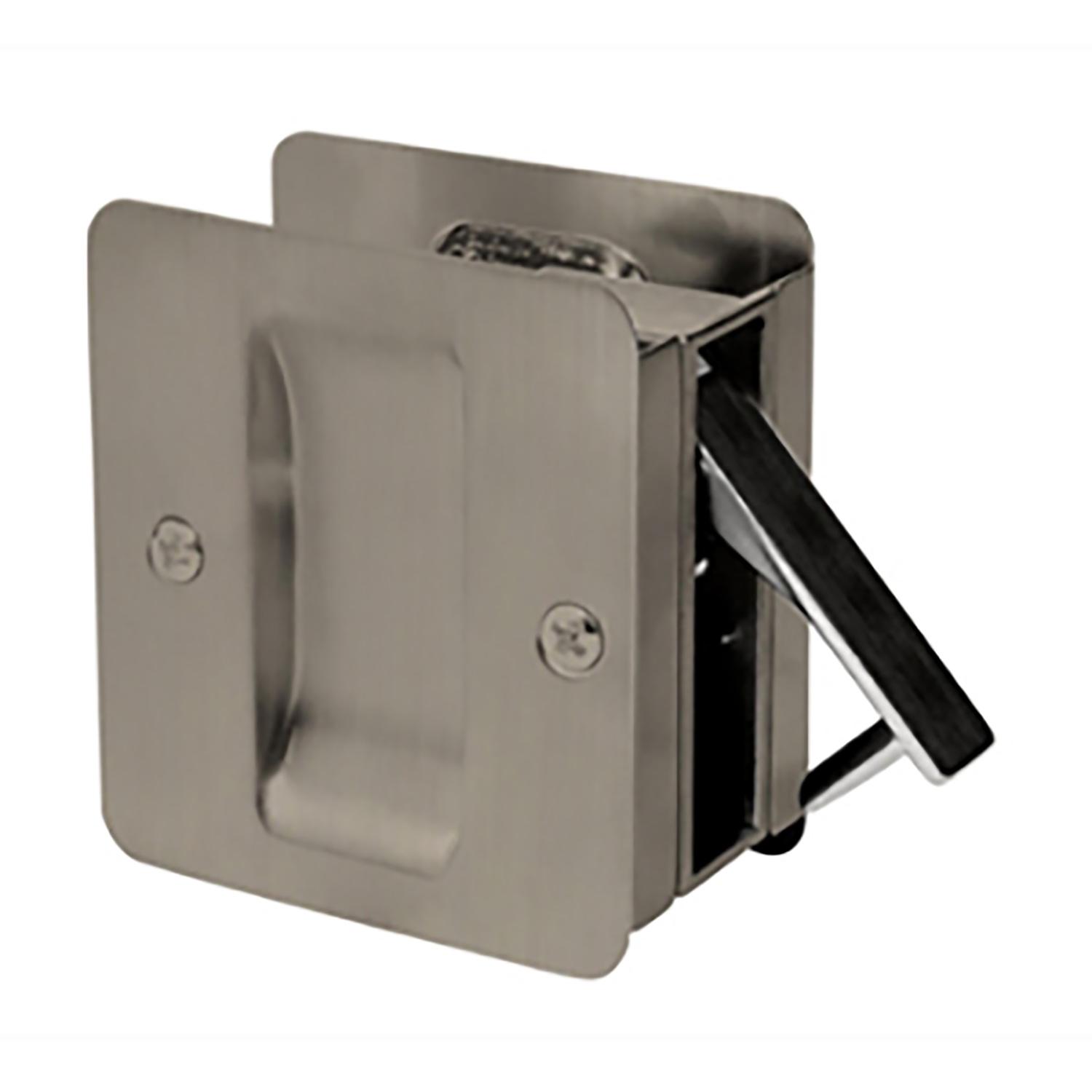 Pocket Door Lock Square Passage Antique Nickel