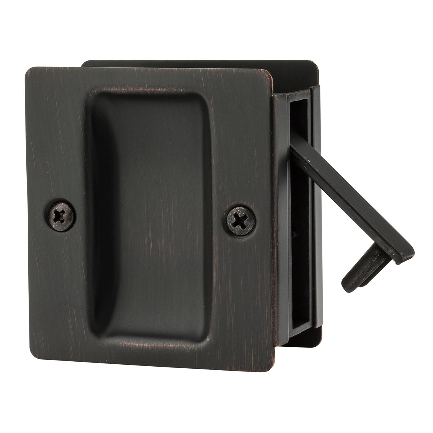 Pocket Door Lock Square Passage Venetian Bronze