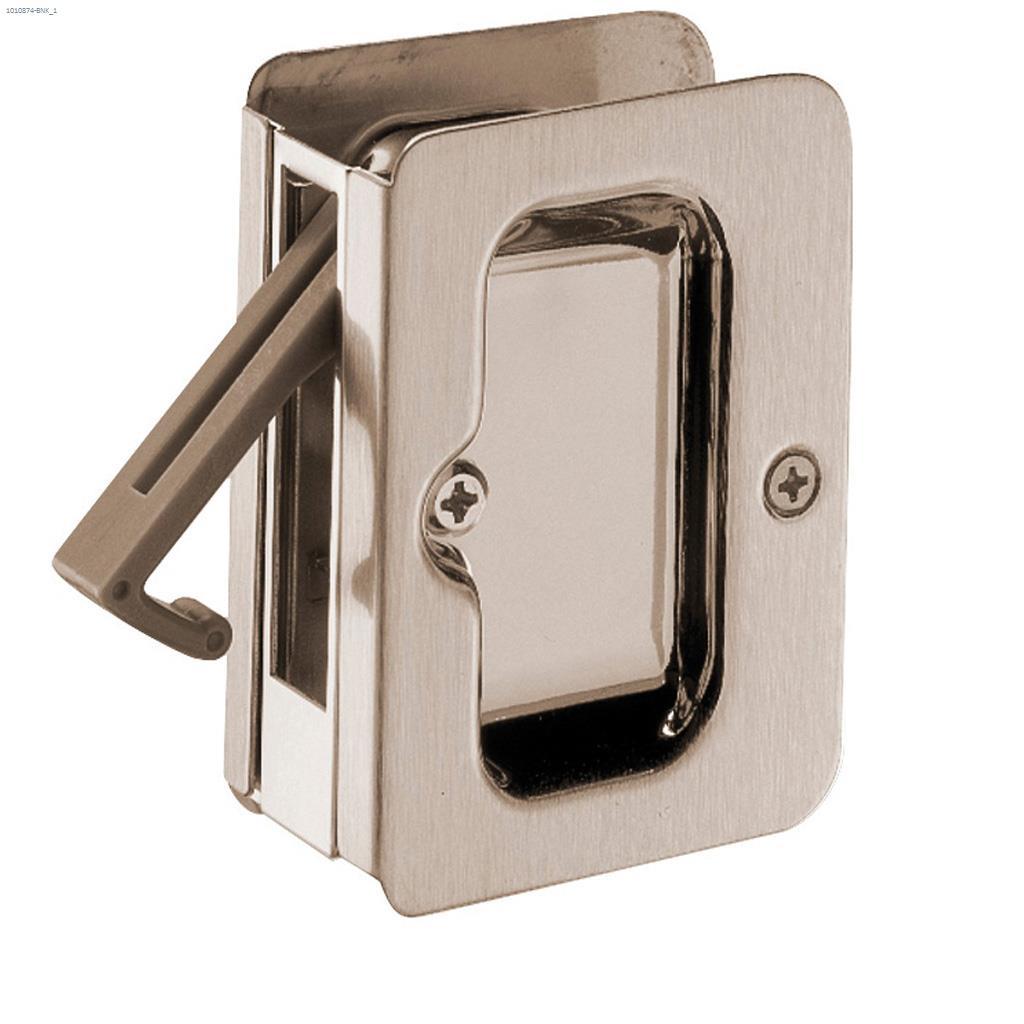 Pocket Door Lock Square Privacy Antique Nickel