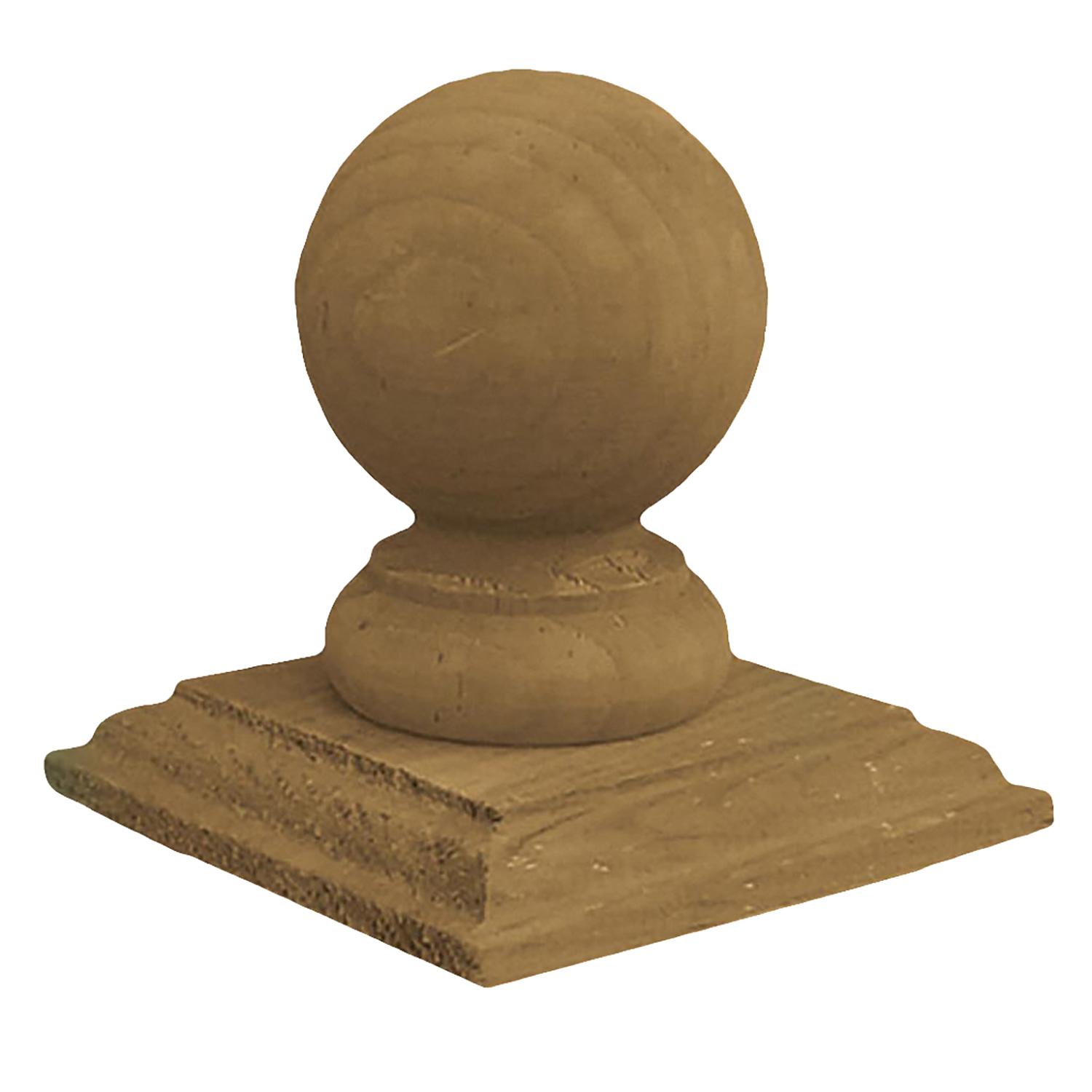 4" Capuchon poteau traité pression Provincial boule/base