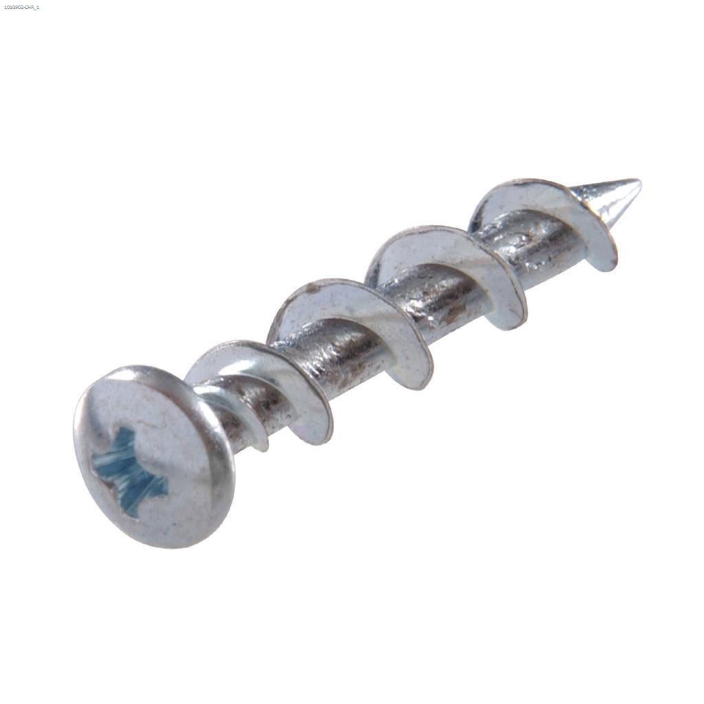 3/16" x 1-1/4" Chrome Pan Head Wall Dog Anchor-40/Pack