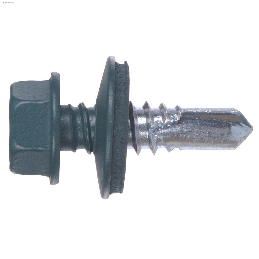 #14 x 7/8" Green Lap Stitch Screw-35/Pack