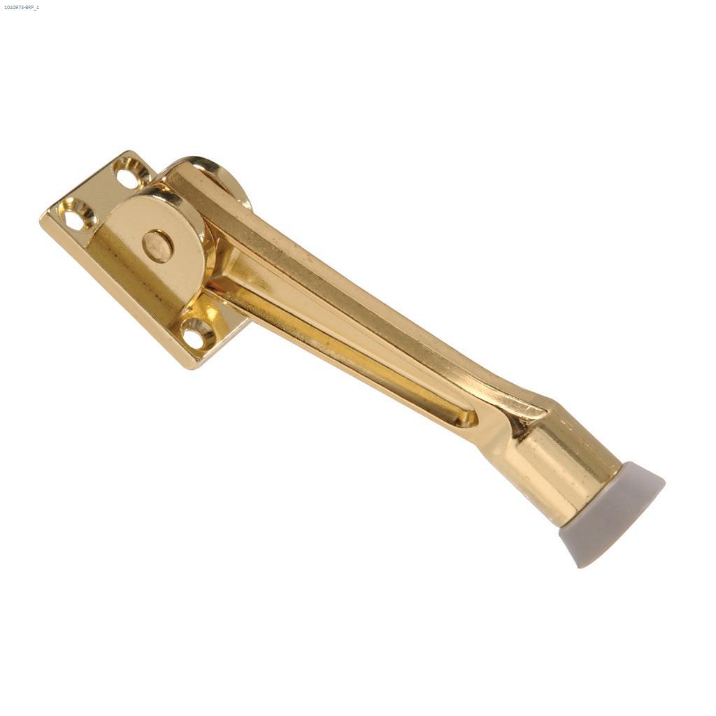5" Brass Plated Kickdown Door Stop