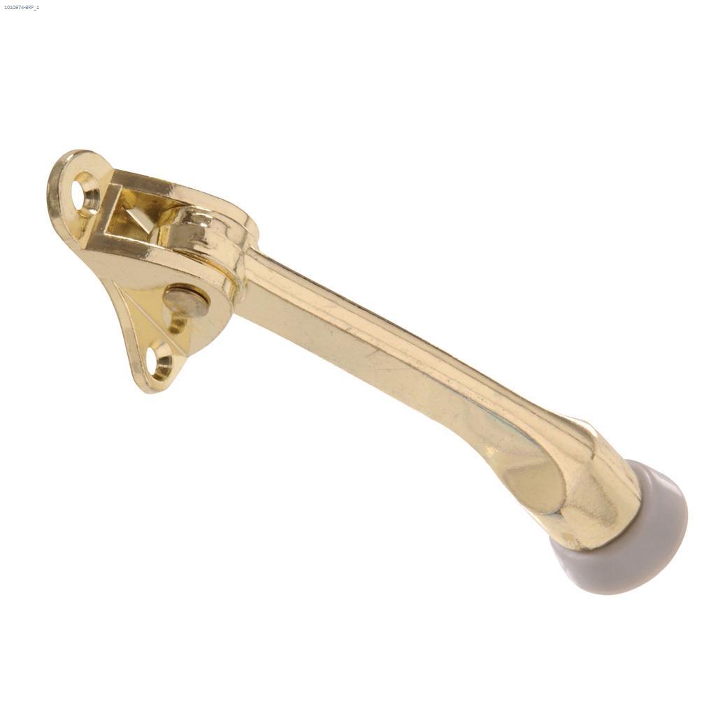 4" Brass Plated Kickdown Door Stop