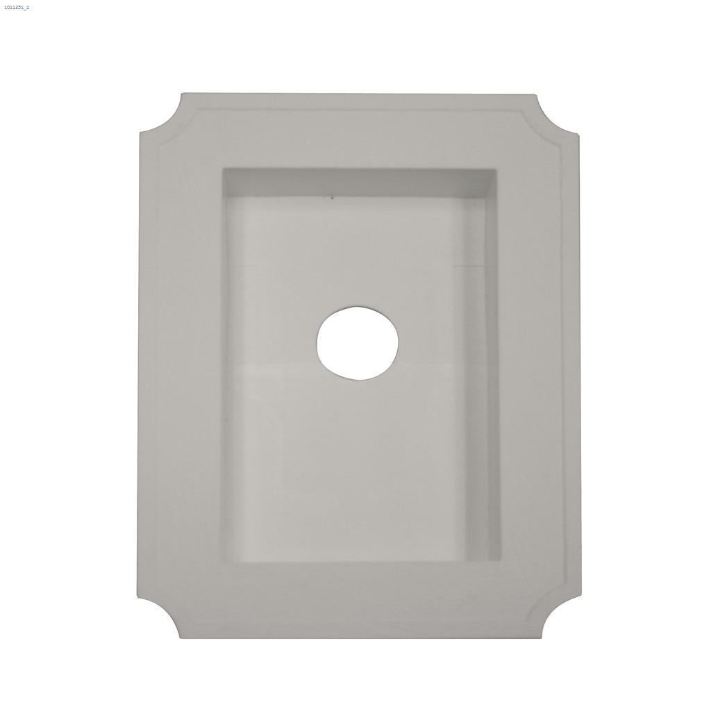 Duraflo 6.97" x 5.225" White Split Block Scalloped