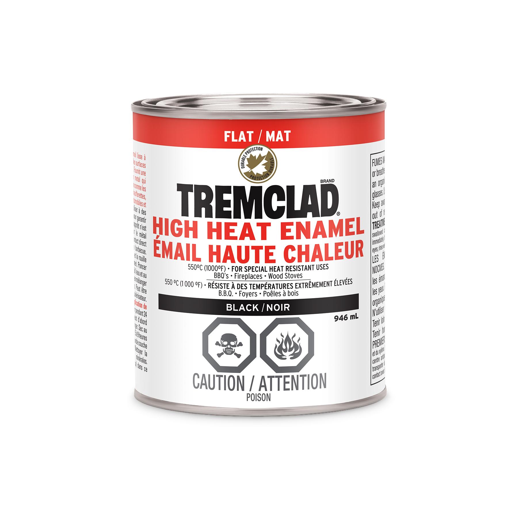 Tremclad High Heat Enamel-Flat Black 946mL