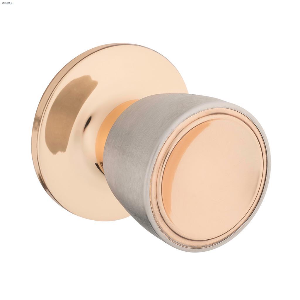 Squire Passage Knob Bright Brass/Satin Stainless Steel