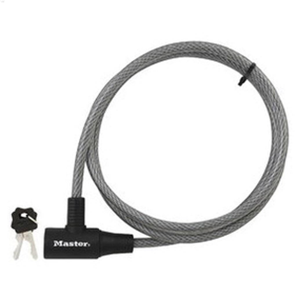 3/8" x 6' Gray Braided Steel Keyed Cable Lock