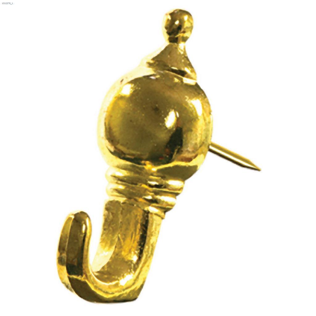 Gilt Colonial Push Pin Hanger-3/Pack