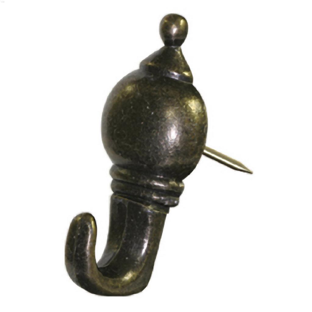 Antique Brass Colonial Push Pin Hanger-3/Pack