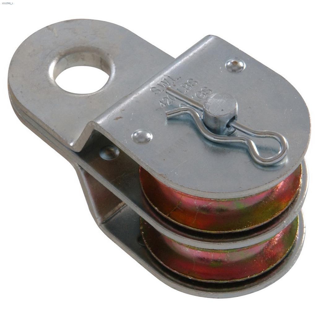 1-1/2" Sheave Double Sheave Fixed Eye Pulley