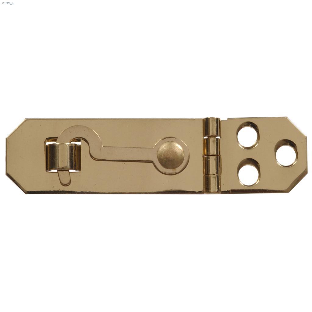 Solid/Bright Brass Decorative Hasp With Hook