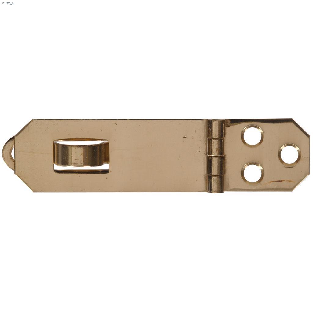 3/4" x 2-3/4" Solid/Bright Brass Decorative Hasp