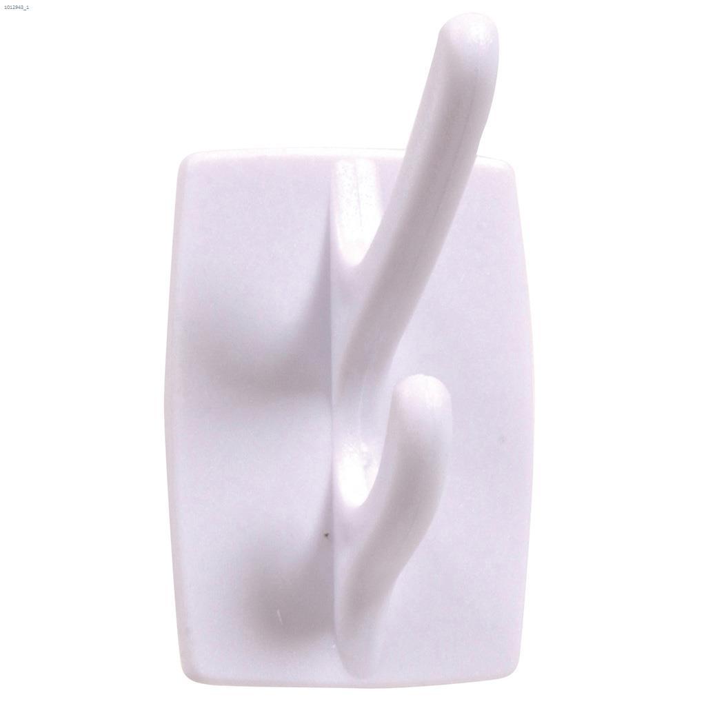 White Light-Duty Adhesive Double Hook