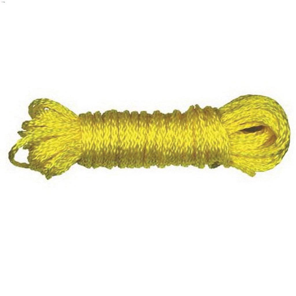 1/4" x 100' Yellow Hollow Braided Rope