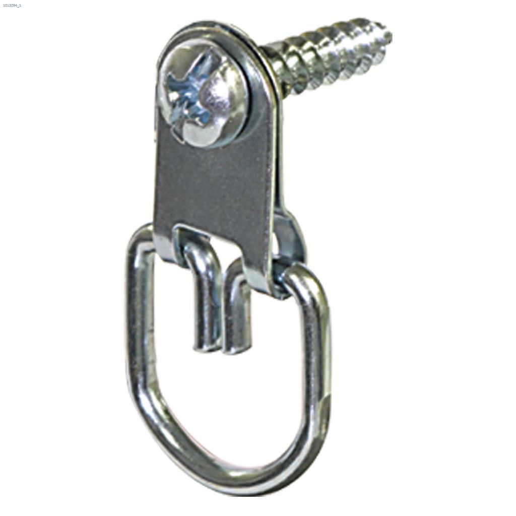 Small Zinc Flat D-Ring Hanger-4/Pack