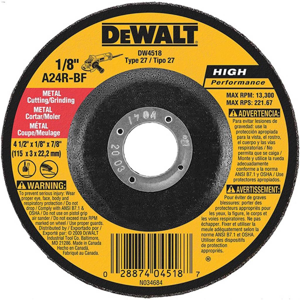 Metal Cutting Wheel 4-1/2" x 1/8" Steel/Iron