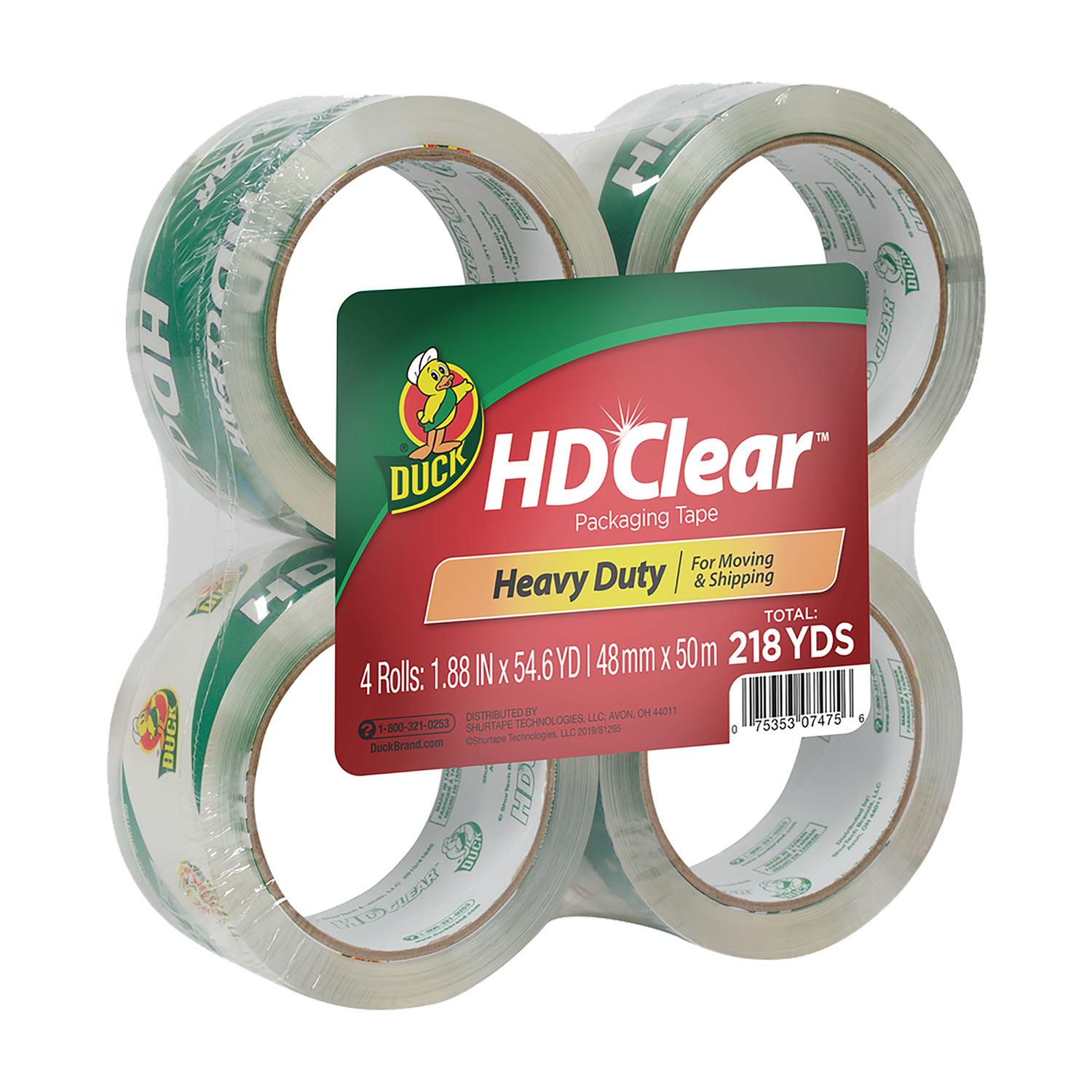 54.6 yd x 1.88" Clear High Performance Packaging Tape-4/Pack