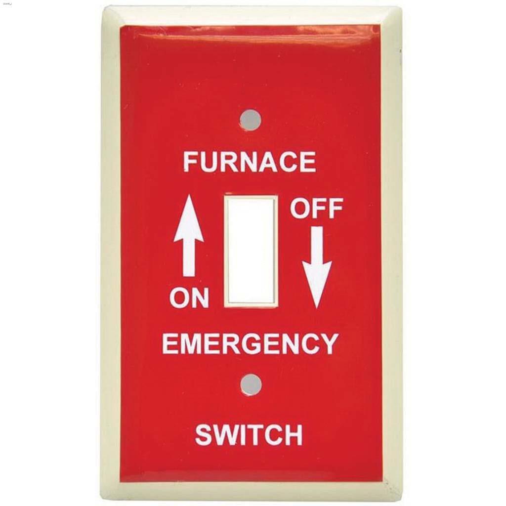 Red Furnace On/Off Switch Plate