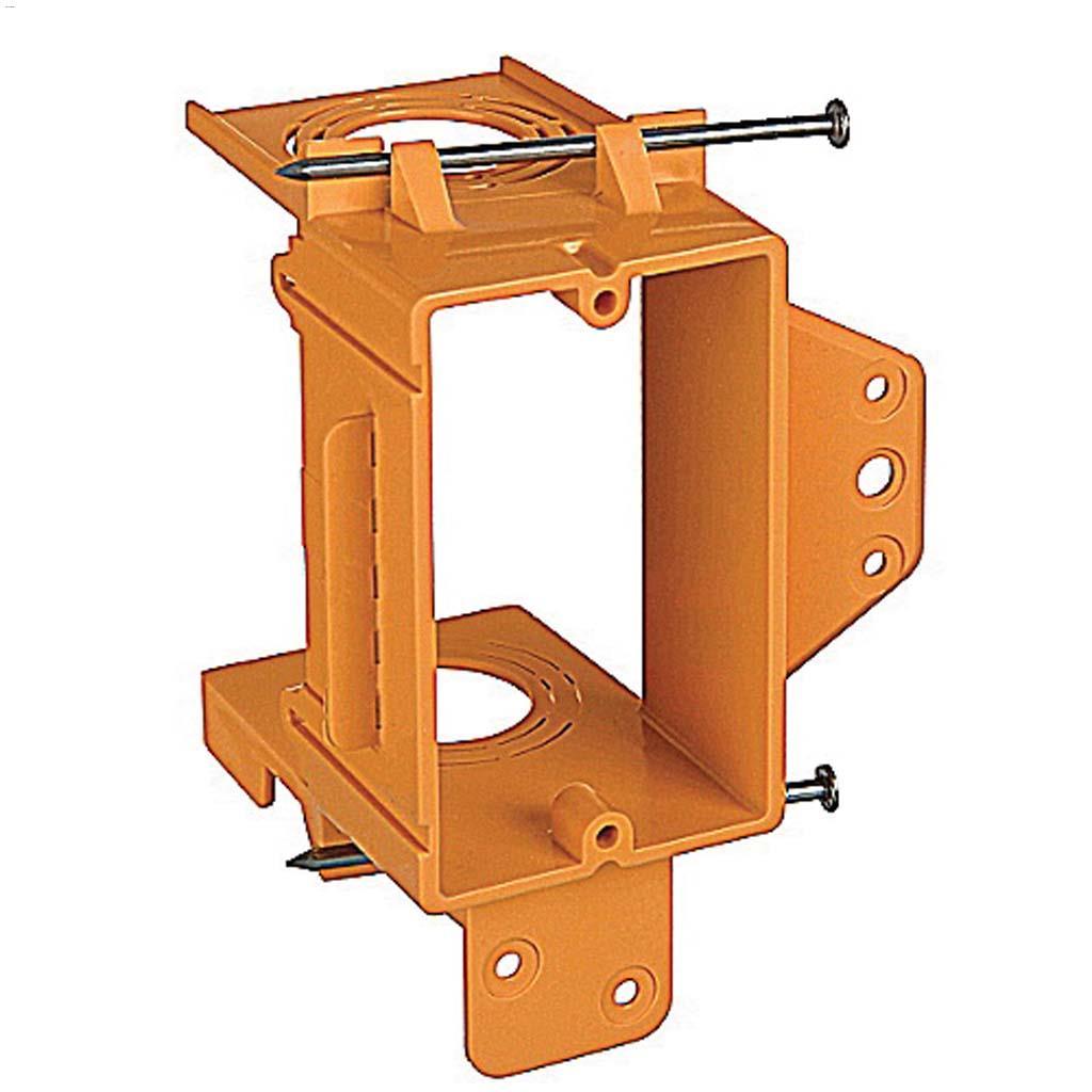 1-1/8" Orange Single Gang Low Voltage New Work Bracket