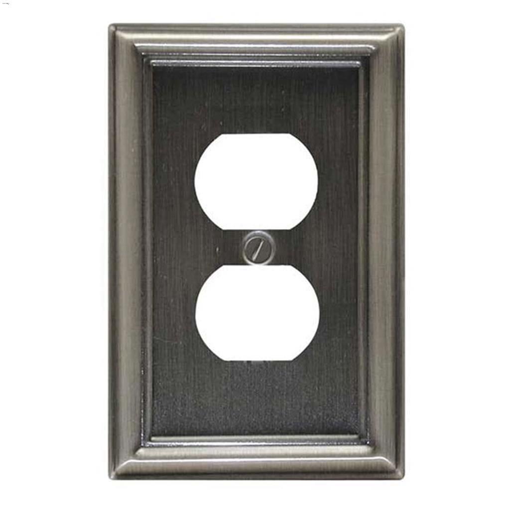 Pewter Metal Duplex Wall Plate