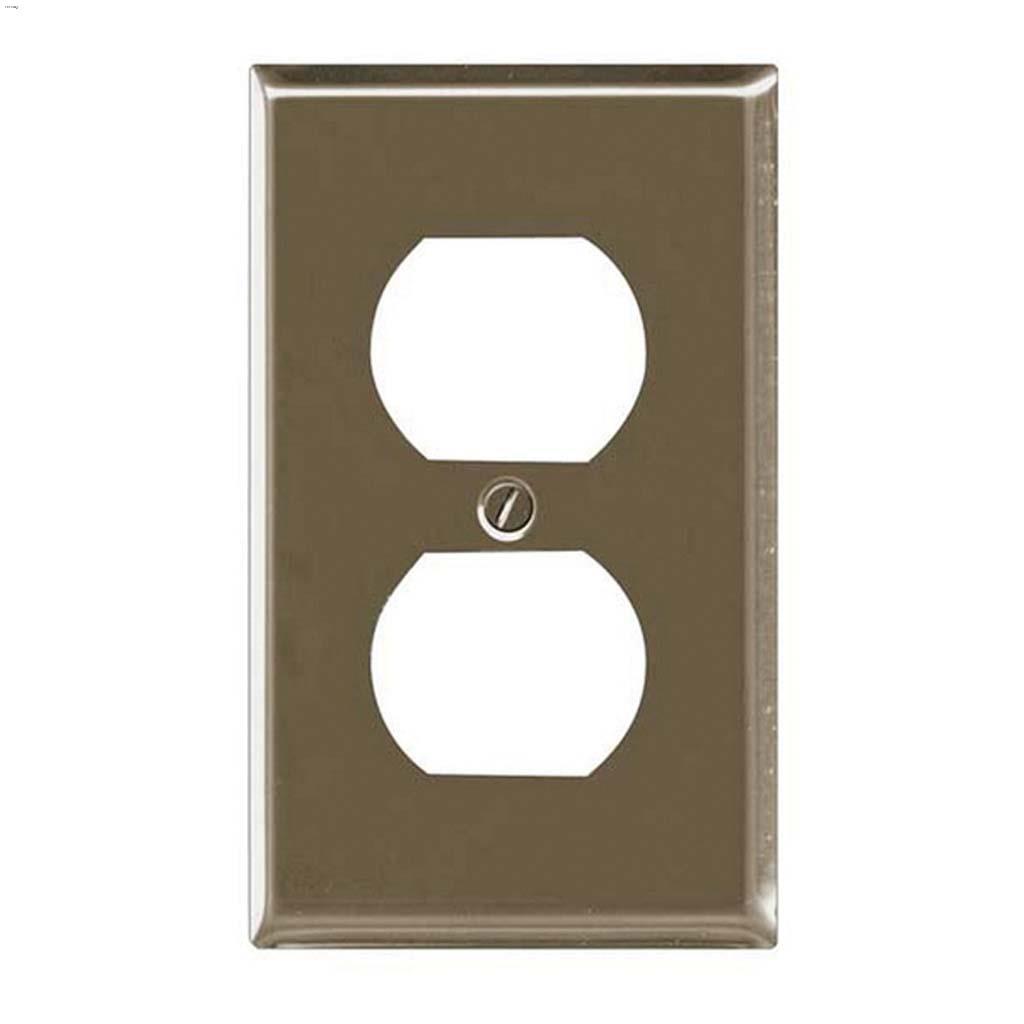 Satin Nickel Metal Duplex Wall Plate