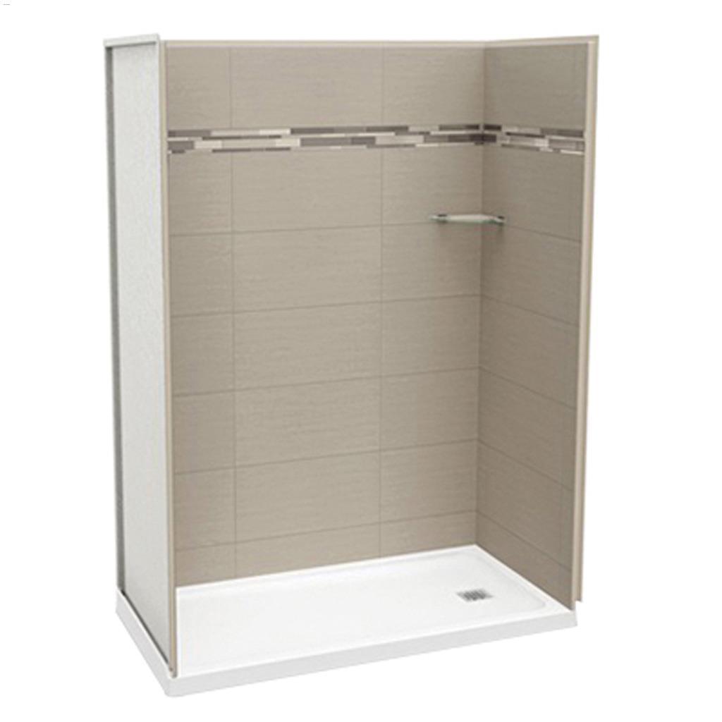 32" x 1-1/8" x 80-7/8 Faux Stone Arctik 60 Shower Side Wall