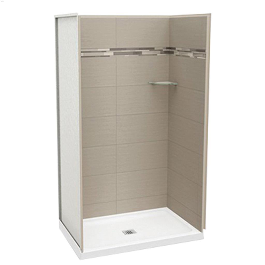 60" x 1-1/8" x 80-7/8" Faux Stone Arctik 60 Shower Back Wall