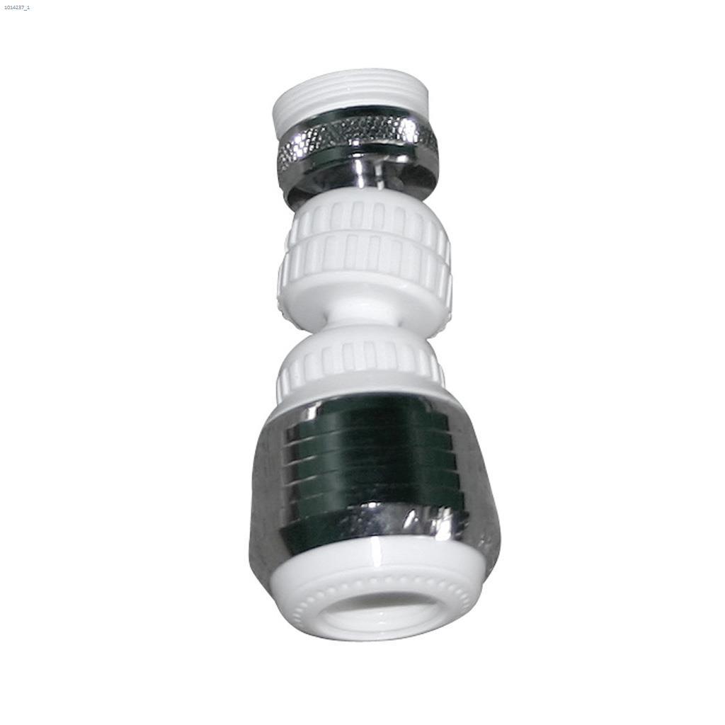 Aérateur pivotant double blanc et chrome