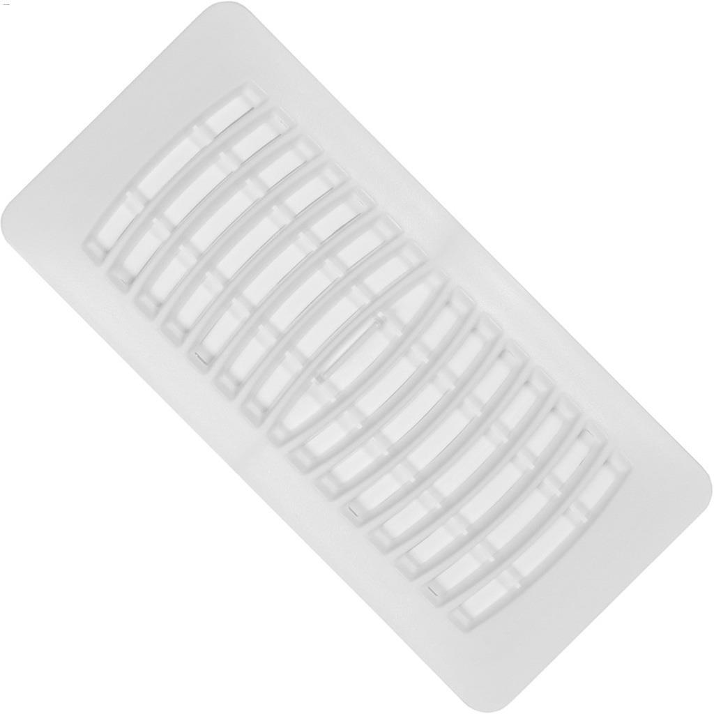 4" x 12" White Louvered Design Floor Register