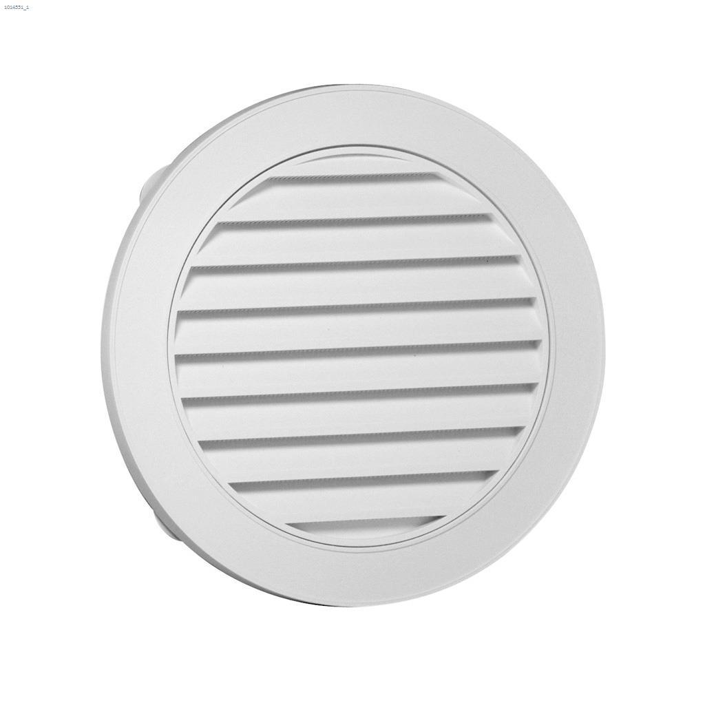 Duraflo 18" White Round Gable Vent