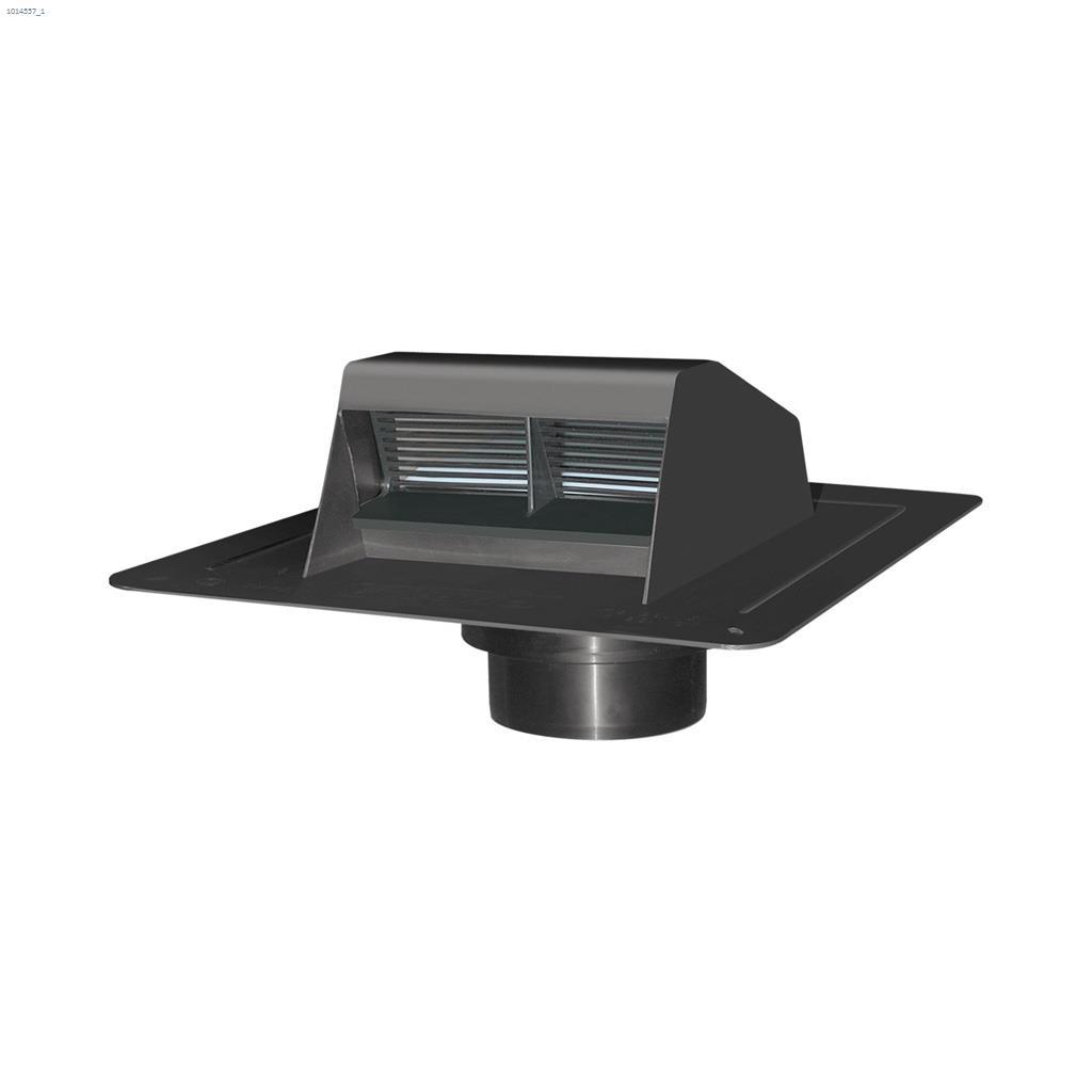 Duraflo 12.928" x 10.934" Black Bathroom Exhaust Vent